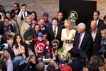 Gun Runner with Florent Geroux up wins the 2018 Pegasus Cup for trainer Steve Asmussen and Owners Three Chimneys Farm and Ron Winchell of Winchell Thoroughbreds, 2018 , Gulfstream Park