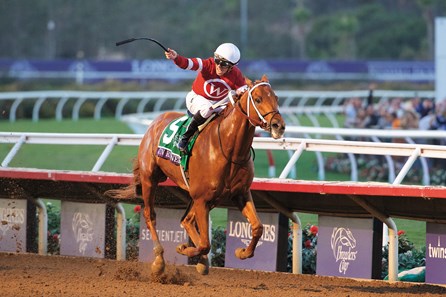 Gun Runner wins the Breeders Cup Classic on November 4, 2017. Photo by Skip Dickstein