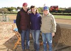 Don Von Hemel (right) and son Donnie K. Von Hemel (left) with racing analyst Nancy Holthus at Oaklawn Park