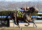 Great Stuff wins the Toboggan Stakes at Aqeuduct Racetrack