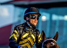 Miguel Mena and Calumet Farm's homebred Bravazo after their Risen Star win at Fair Grounds Race Course