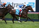 Brave Smash wins the Futurity Stakes at Caulfield Racecourse