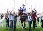 The Blue Eye returns from his second Emir's Trophy win at Al Rayyan Racecourse