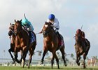 Heart to Heart wins the 2018 Gulfstream Park Turf Stakes