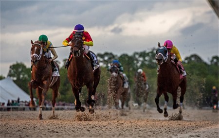 Quip with Florent Geroux wins TheLambholm South Tampa Bay Derby at Tampa Bay Downs. March 10 2018