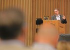 Tim Parkin discusses the Equine Injury Database at a Welfare and Safety of the Racehorse Summit at Keeneland