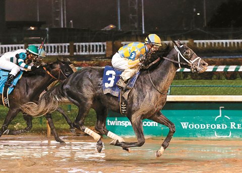 Airoforce wins the Kentucky Jockey Club Stakes (gr. 2) at Churchill Downs on November 28, 2015.