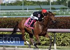Fly So High wins the March 3 Davona Dale Stakes at Gulfstream Park