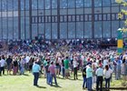 A crowd of 37,500 enjoys the Rebel Stakes at Oaklawn Park