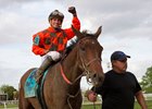Mitchell Murrill and Chocolate Martini after upsetting the Fair Grounds Oaks at Fair Grounds Race Course