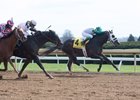 Warrior's Club, with jockey Luis Contreras up, wins the Commonwealth Stakes