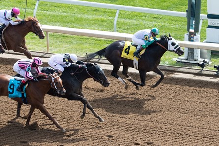 Warrior's Club with Luis Contreras aboard wins the Commonwealth (G3) at Keeneland on April 7, 2018 Keeneland in Lexington, Ky.