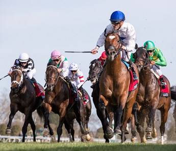 Heart to Heart with Julien Leparoux up wins the Maker's 46 Mile (G1) at Keeneland on April 13, 2018 Keeneland in Lexington, Ky.