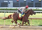 Flameaway worked five furlongs in 1:00 2/5 outside of Jeff Ruby Steaks runner Ride a Comet, who recorded the same time