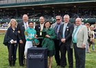 Kirk Godby (second from right) and connections of My Boy Jack accept the trophy from Stonestreet's Barbara Banke for the Lexington Stakes at Keeneland