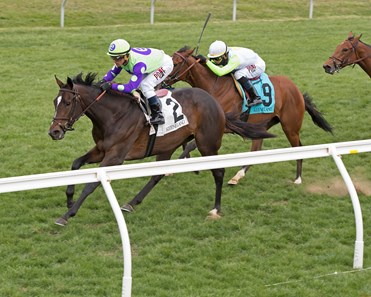 Rushing Fall with Javier Castellano wins JRA Appalachian (G2) at Keeneland on April 8, 2018 Keeneland in Lexington, Ky.