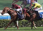 Time Warp (inside) holds off Werther in the Hong Kong Gold Cup at Sha Tin