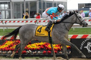 Red Ruby with Paco Lopez win the 93rd Running of the Black-Eyed Susan Stakes (GII) at Pimlico on May 18, 2018