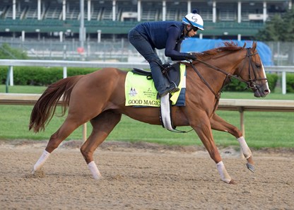 Kentucky Derby contender Good Magic in morning of May 2, 2018.