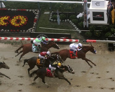 Justify wins the Preakness Stakes at Pimlico on May 19, 2018