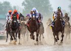 Justify with jockey Mike Smith wins the 144th running of the Kentucky Derby May 5, 2018 at Churchill Downs in Louisville, Kentucky