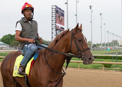 Flameaway in the morning at Churchill Downs on 5/3/18.