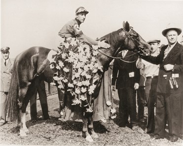 Whirlaway after winning the Belmont Stakes