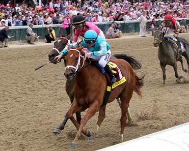 Monomoy Girl with Florent Geroux win the 144th Running of the Kentucky Oaks at Churchill Downs on May 4, 2018