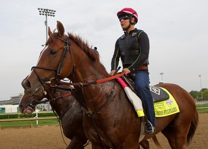 Promises Fulfilled in the morning at Churchill Downs on 5/3/18.