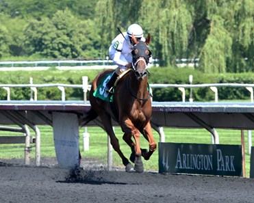 Christian C wins 2018 Black Tie Affair Handicap at Arlington Park June 9, 2018.