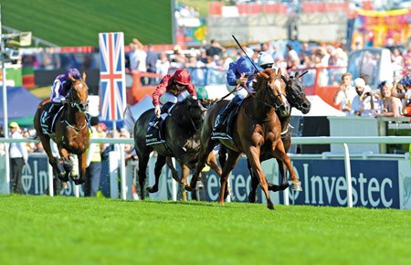 EPSOM RACECOURSE 02/06/2018
The Investec Derby.
Masar ridden by William Buick wins from Dee Ex Bee ridden by Silvestre de Sousa, Roaring Lion ridden by Oisin Murphy and Saxon Warrior ridden by Ryan Moore.
Photo Andy Watts / Racingfotos.com
THIS IMAGE IS SOURCED FROM AND MUST BE BYLINED "RACINGFOTOS.COM"