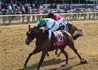 Athens Queen wins the Astoria Stakes at Belmont Park