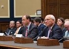 Reps. Andy Barr (left) and Paul Tonko deliver opening statements at Friday's Congressional subcomittee hearing in Washington