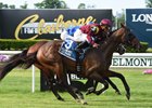 Catholic Boy (outside) gets by Analyze It at the wire in the Pennine Ridge Stakes at Belmont Park