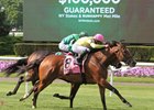 Fourstar Crook edges Sistercharlie in the New York Stakes at Belmont Park