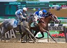 Prince Lucky emerges to capture the Easy Goer Stakes