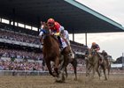 Justify with jockey Mike Smith wins the 150th running of the Belmont Stakes and the coveted Triple Crown of Thoroughbred race at Belmont Park Saturday June 9, 2018, in Elmont, N.Y.