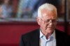 Frank Stronach is in attendance with his wife Elfriede on Preakness Day at the Pimlico Race Course Saturday May 18, 2019 in Baltimore, MD