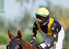 Jockey Flavien Prat guides United to the winner's circle after the May 23 Charles Whittingham at Santa Anita
