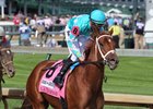 Monomoy Girl wins the La Troienne Stakes at Churchill Downs