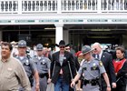 Trainer Bennie Woolley escorted to press conference
Mine That Bird with Calvin Borel wins the Kentucky Derby (G1) on
Kentucky Derby day at Churchill Downs near Louisville, Ky. on May 2, 2009.