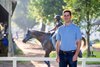 Corbin Blumberg at the Oklahoma Training Center adjacent to the Saratoga Race Course Wednesday July 19, 2023 in Saratoga Springs, N.Y. Photo by Skip Dickstein