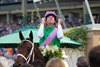 Idiomatic with Florent Geroux wins the Distaff (G1) at Santa Anita in Arcadia, CA on November 4, 2023.