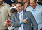 Owner Mike Repole is all smiles after Fierceness with jockey John Velazquez won the 61st running of these Jim Dandy presented by Mohegan Sun -Grade II at the Saratoga Race Course Saturday July, 27, 2024 in Saratoga Springs, N.Y. Photo by Skip Dickstein