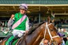 Idiomatic with Florent Geroux wins the Juddmonte Spinster (G1) at Keeneland in Lexington, Ky. on October 6, 2024