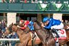 Burnham Square and Brian Hernandez win the G1 Bluegrass Stakes, Keeneland Racetrack, Lexington, KY, April 8, 2025, Javier Molina-Bloodhorse