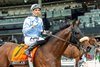John M.B. O'Connor's Atitlan and jockey Hector I. Berrios (light blue cap, white shadow roll) win the G2T $200,000 Charles Whittingham Saturday, May 3, 2025 at Santa Anita Park, Arcadia, CA. The four-year-old Kentucky-bred son of The Factor is trainer by John Shirreffs.
Benoit Photo