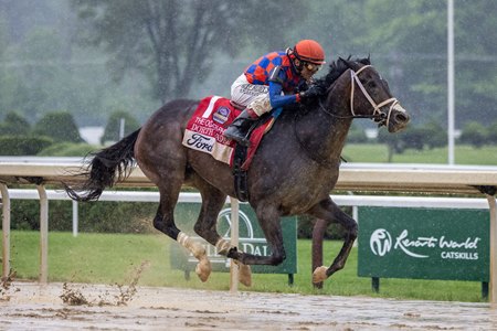 Dorth Vader wins the Ogden Phipps Stakes at Saratoga Race Course