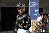 Jockey Johanis Aranguren rides his first career race aboard Mr Scatter, finishing fourth, on Sunday, July 27, 2025 at Gulfstream Park