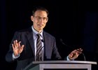 Steve Kornacki, Chief Data Analyst NBC News speaks at the Seventy-Third Annual Round Table Conference on Matters Pertaining to Racing held at the Hall of Springs Thursday July 31, 2025 in Saratoga Springs, N.Y. Photo Courtesy of The Jockey Club.